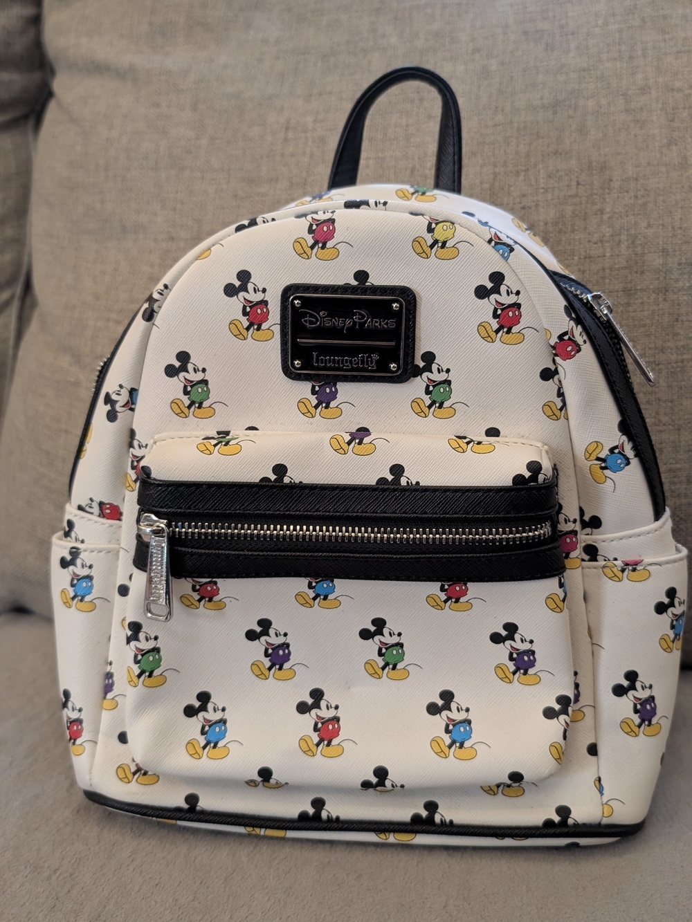Loungefly Disney Parks White Mickey Mouse Mini Backpack
